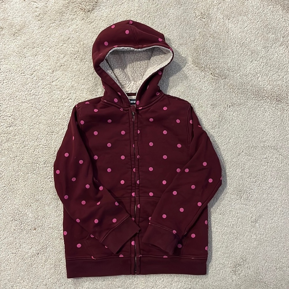 Lands End Hoodie with Fleece Lined Hood Size Small (8)